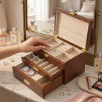 Boîte À Bijoux En Bois Avec Tiroirs