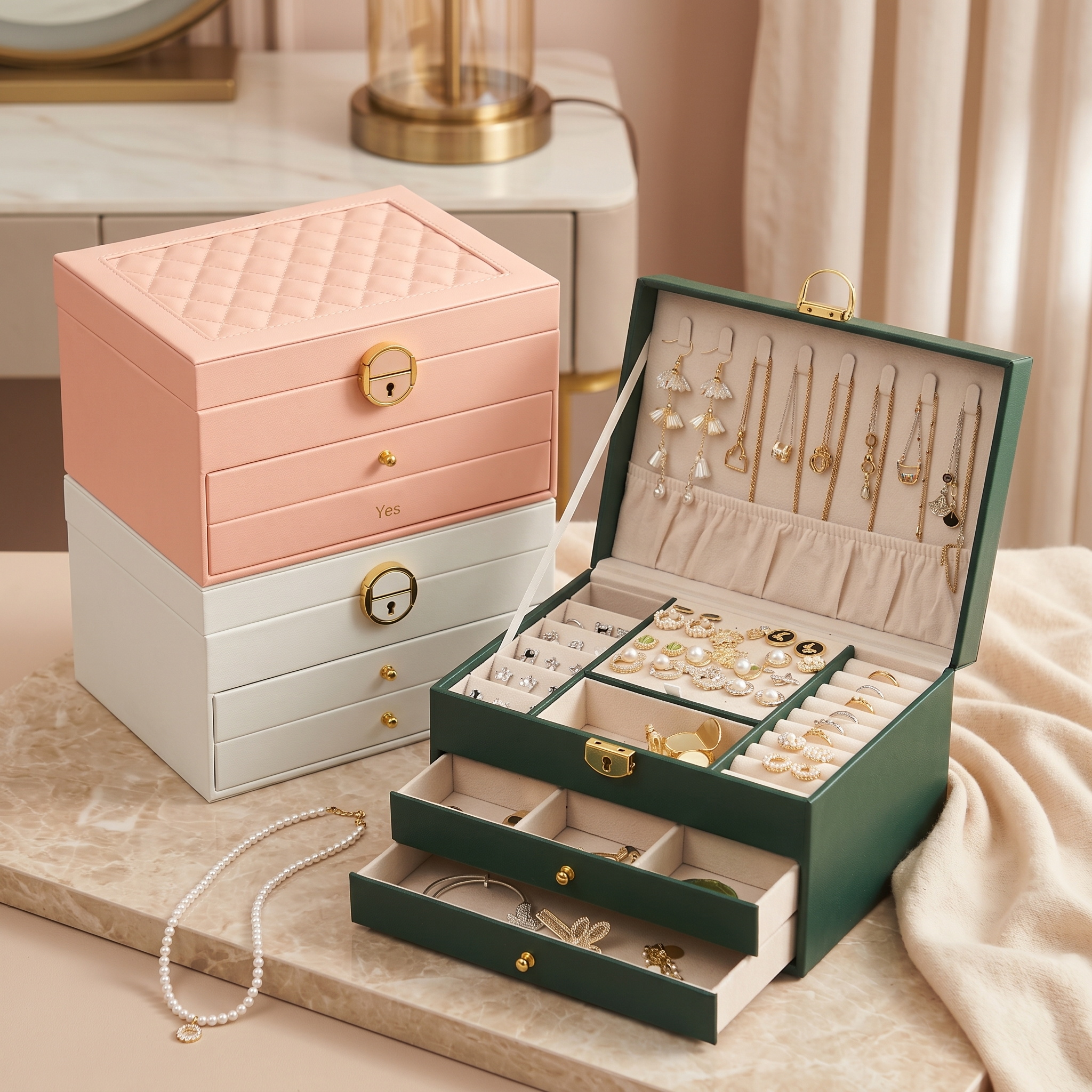 Boîte A Bijoux Femme Cuir