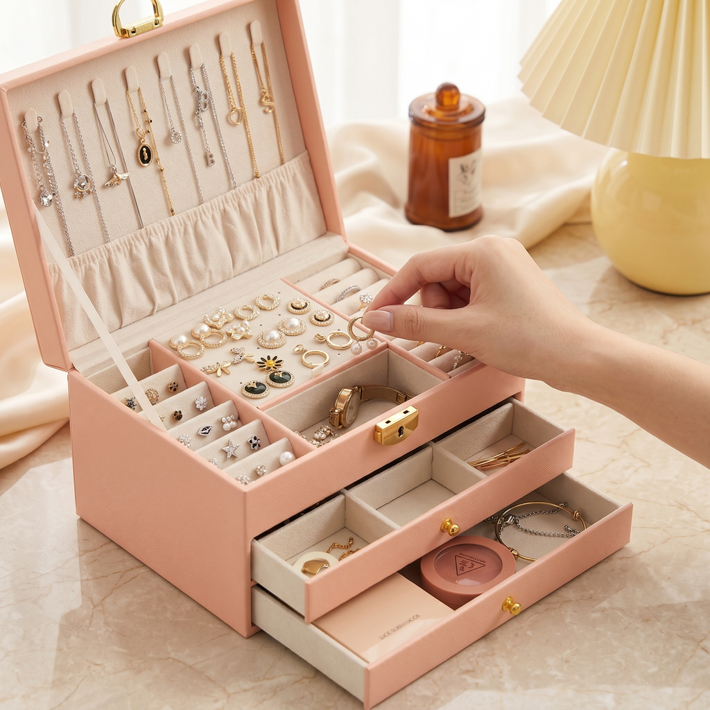 Boîte A Bijoux Femme Cuir
