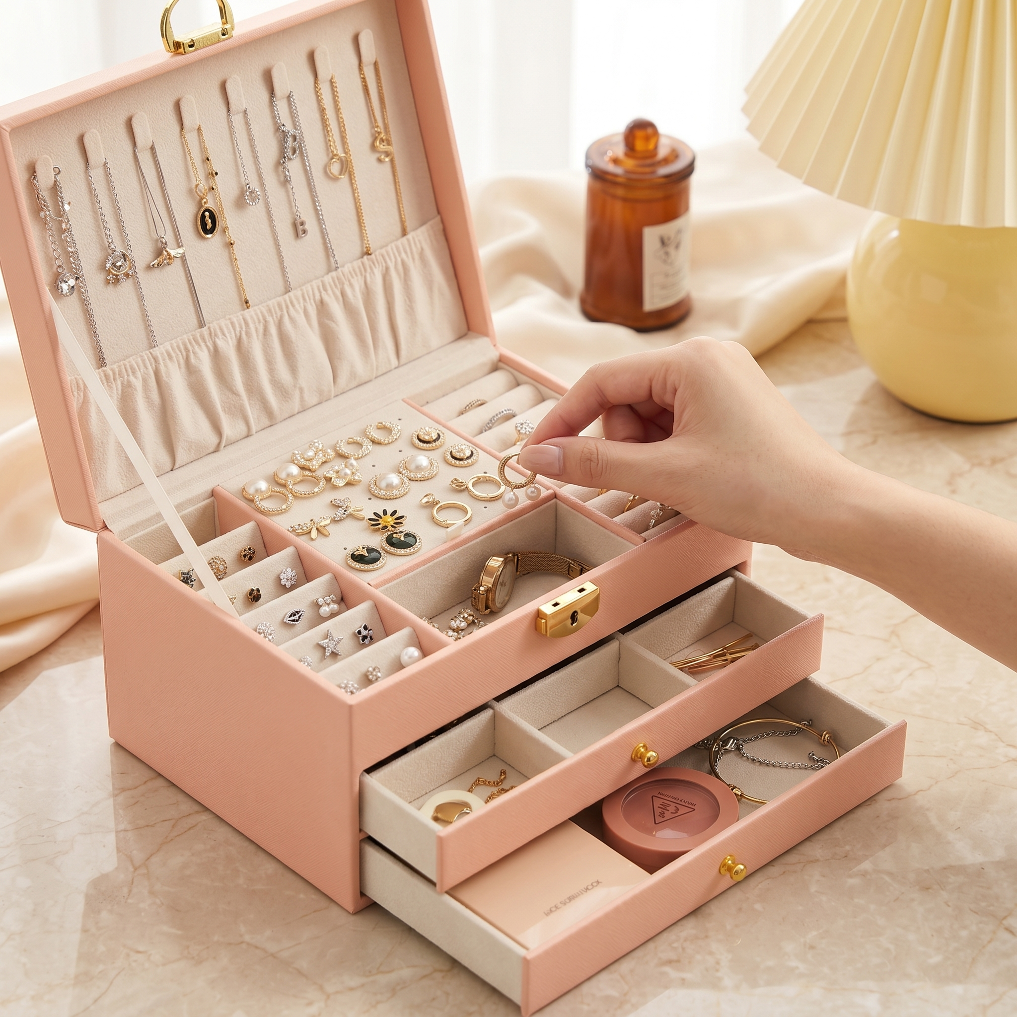 Boîte A Bijoux Femme Cuir