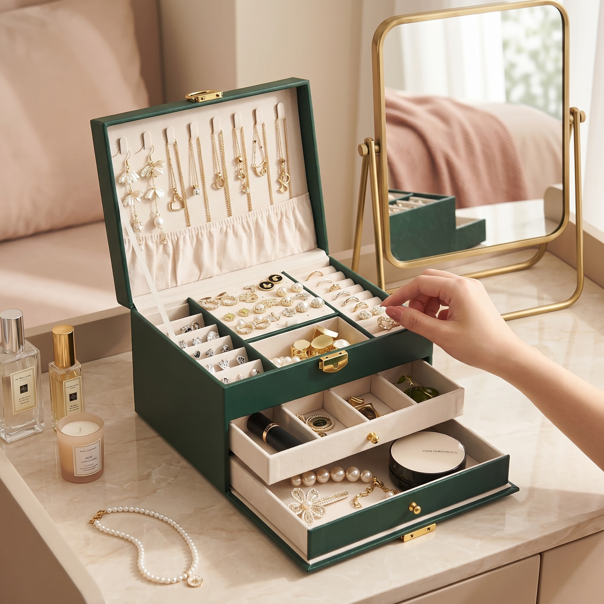 Boîte A Bijoux Femme Cuir