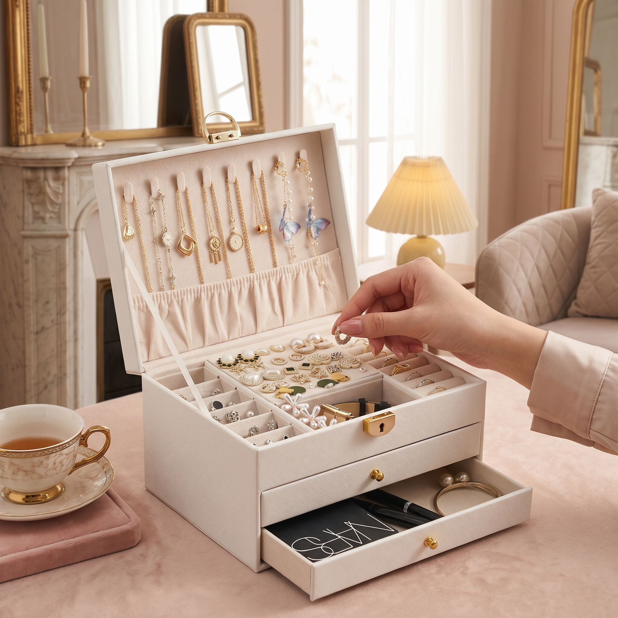 Boîte A Bijoux Femme Cuir