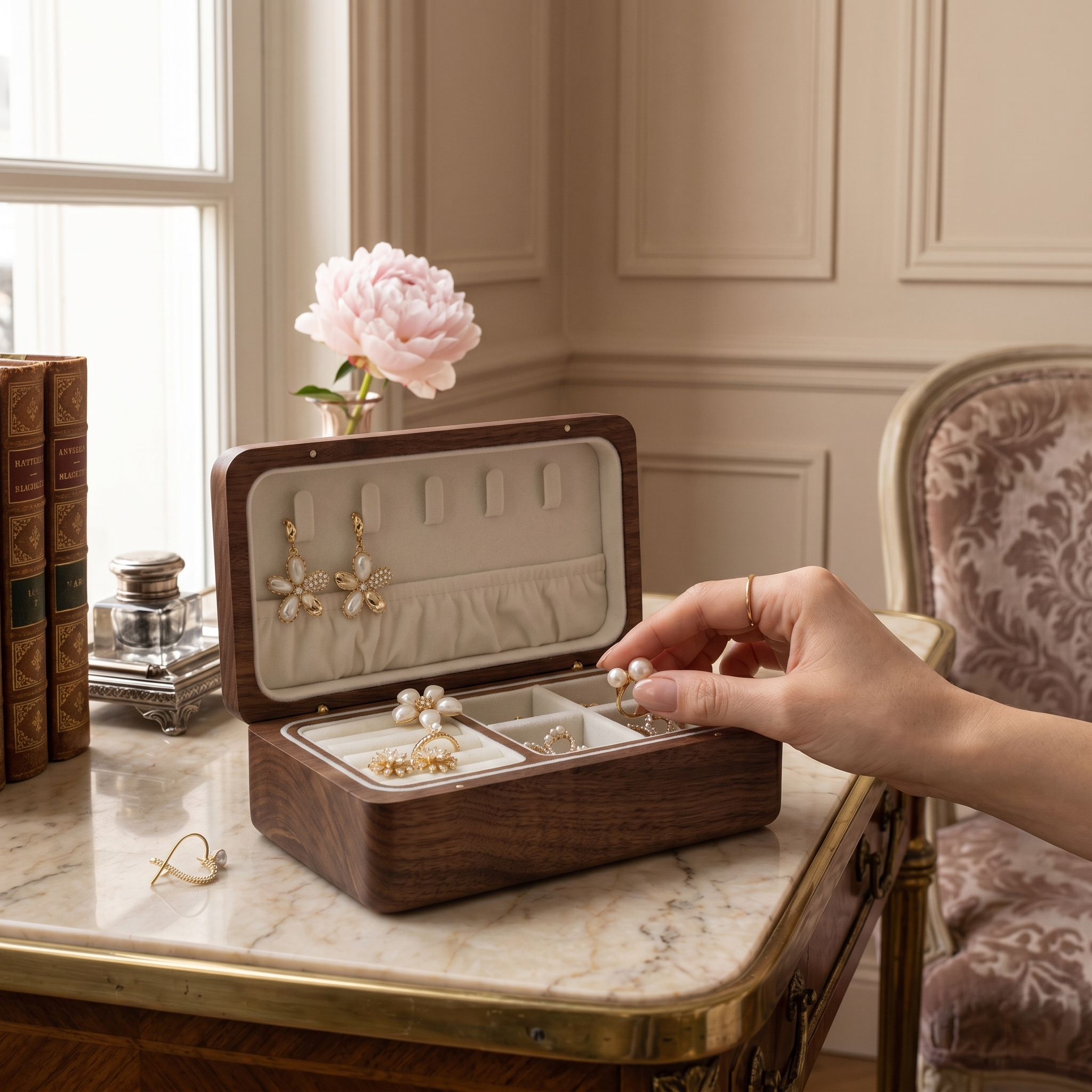 Petite Boîte À Bijoux En Bois