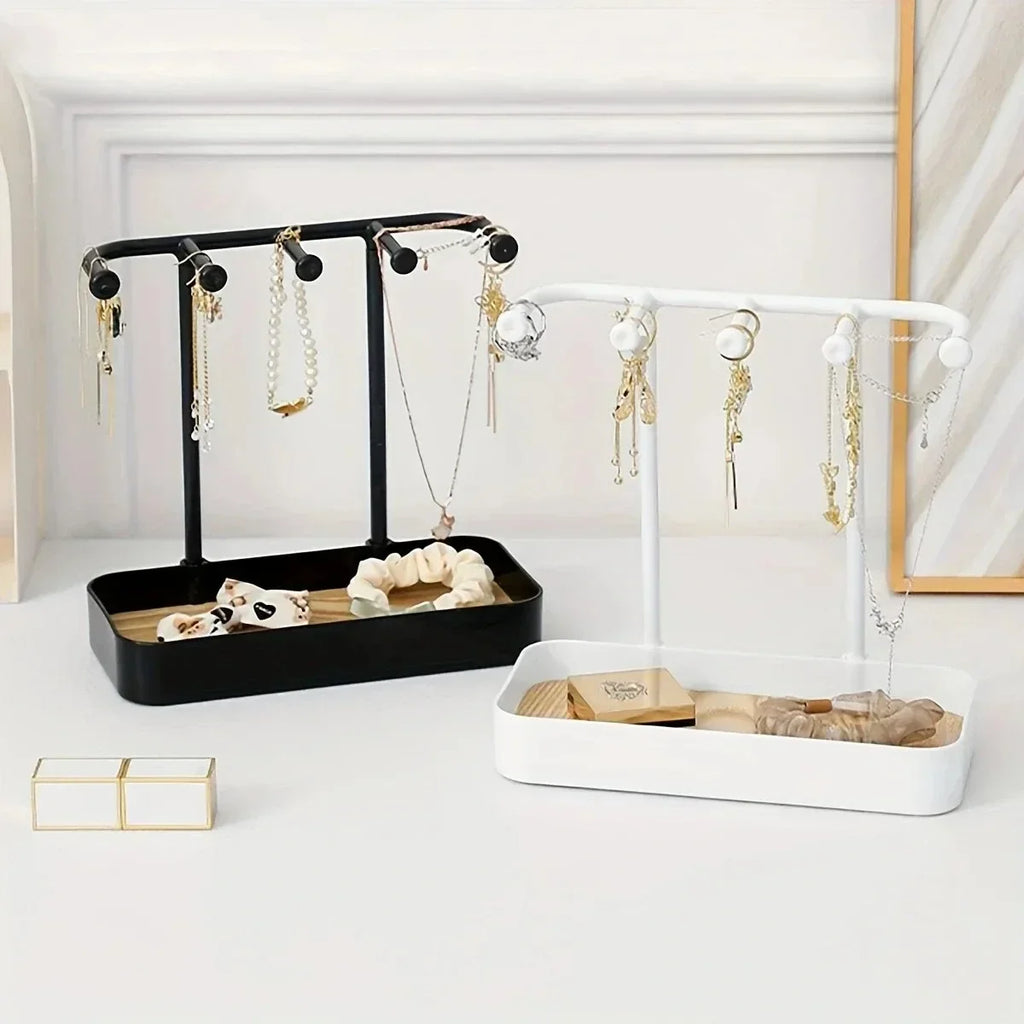 Présentoir Bijoux Bois Moderne Avec Tiroir