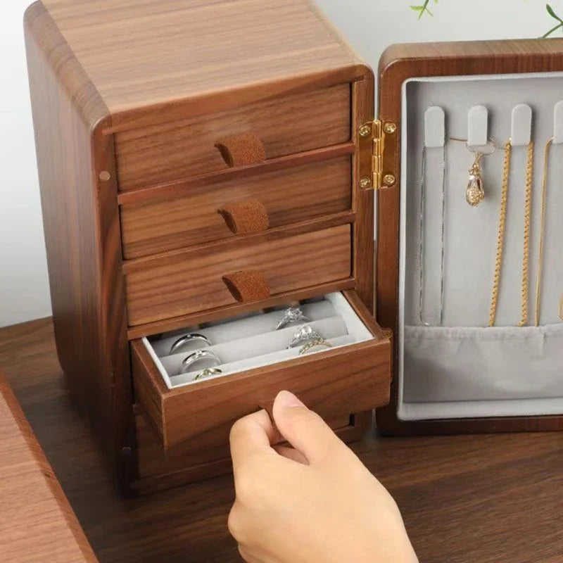 Boîte À Bijoux Bois 5 Tiroirs