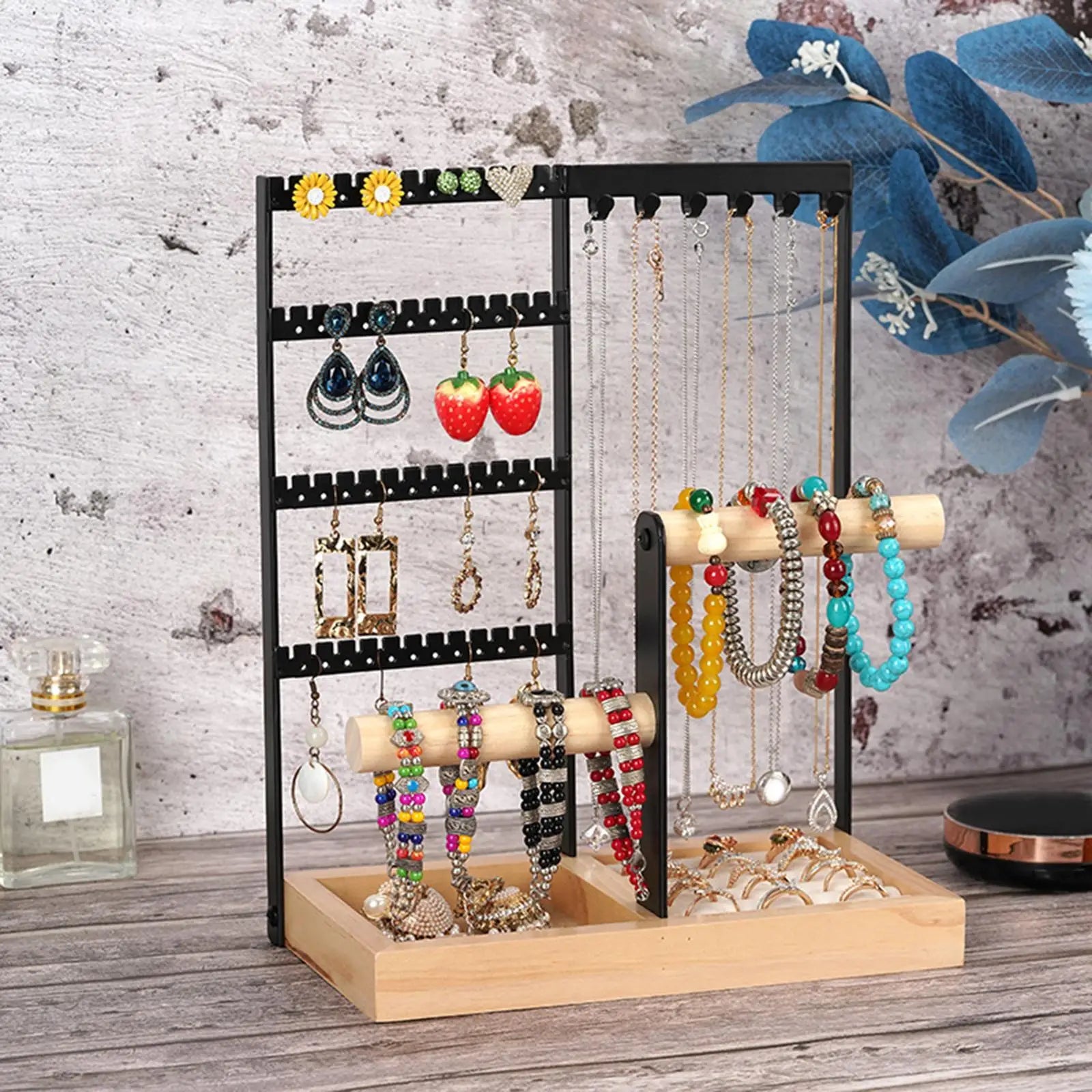 Présentoir à Bijoux Bois & Métal